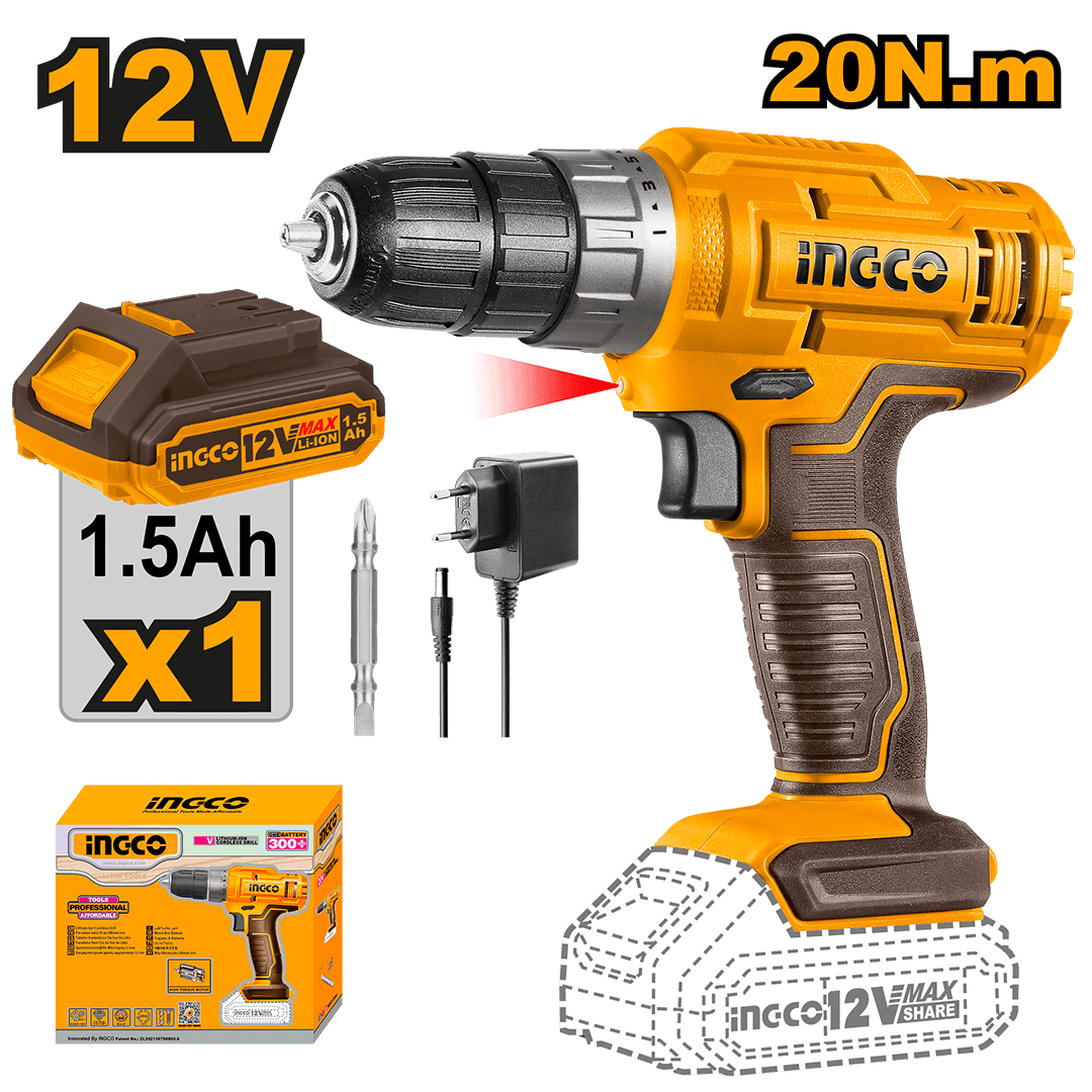 Ingco Cordless drill CDLI1218