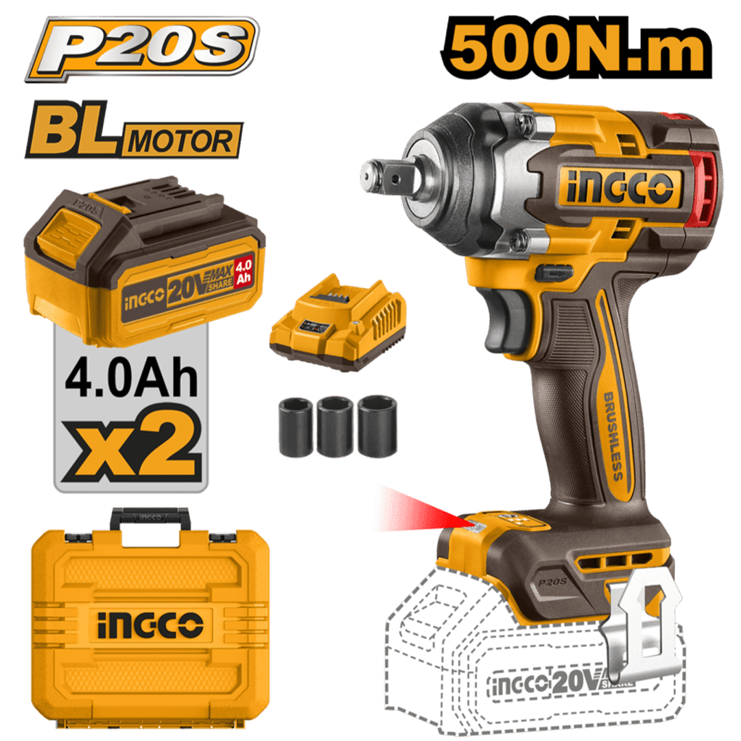 Ingco Lithium-Ion impact wrench CIWLI2050