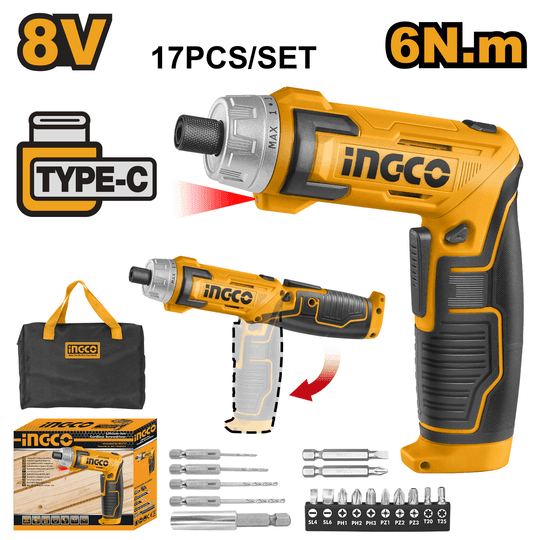 Ingco Lithium-Ion cordless screwdriver CSDLI0802