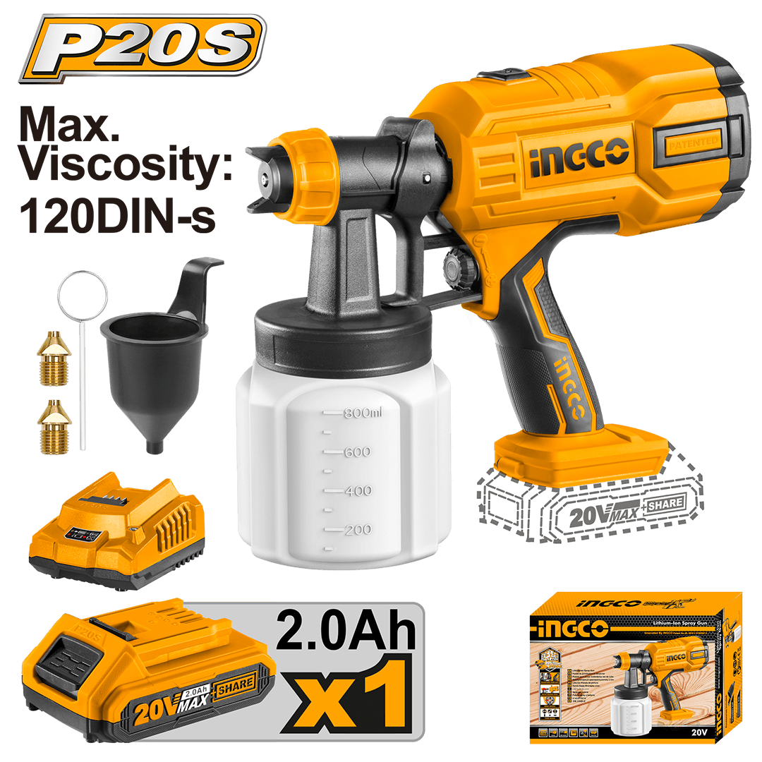Ingco Cordless spray gun CSGLI20406
