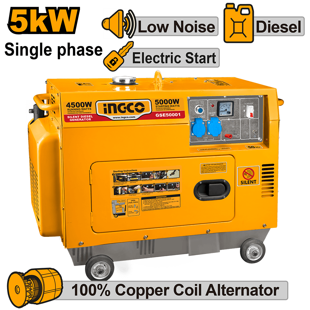 Ingco Silent diesel generator GSE50001