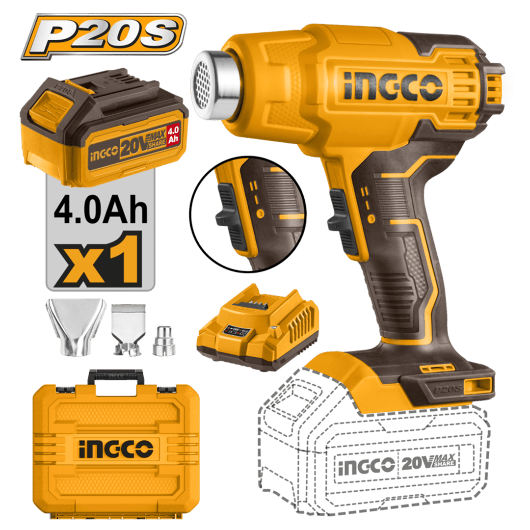 Ingco Lithium-Ion heat gun HGLI20025