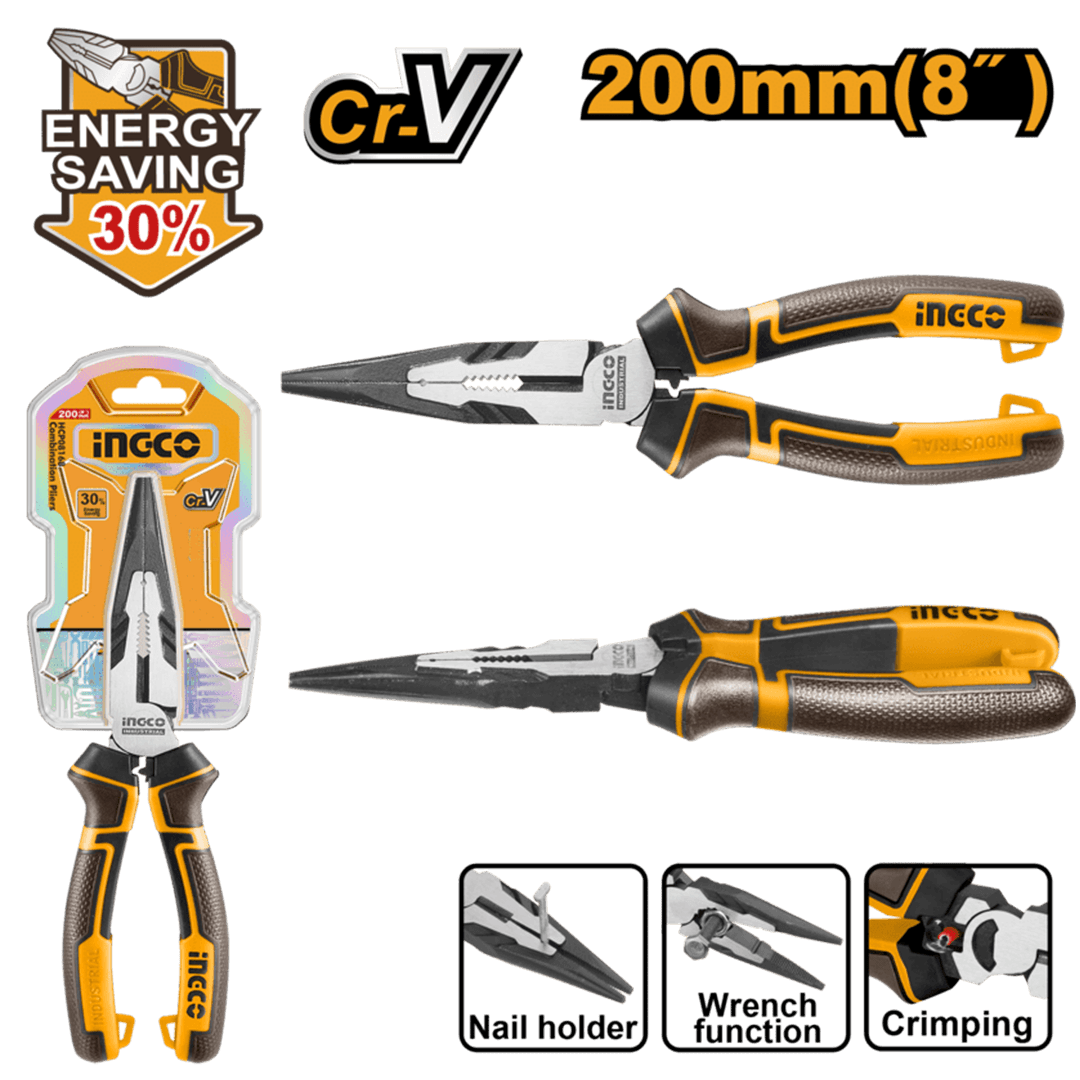 Ingco High leverage long nose pliers HHLNP28200