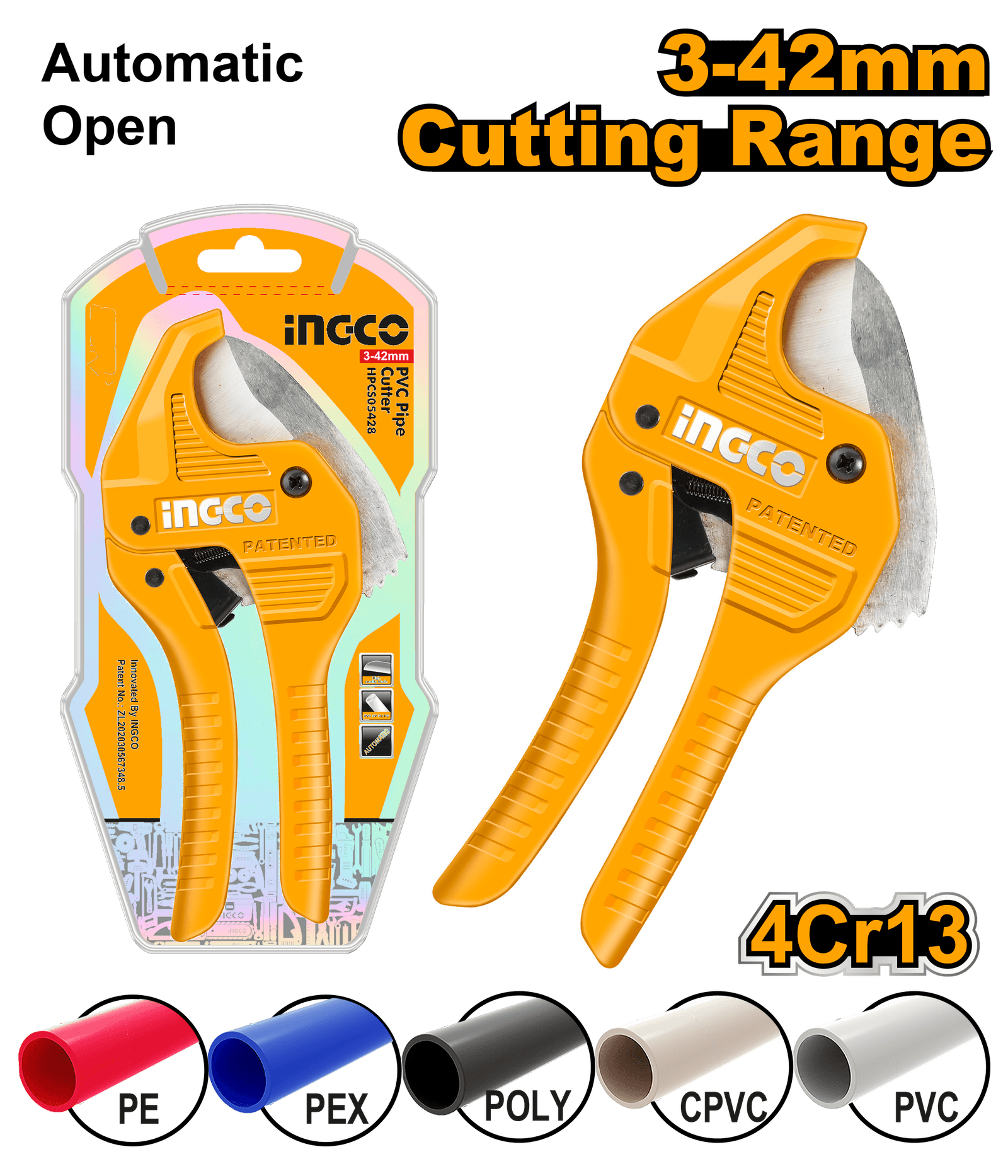 Ingco Pvc Pipe Cutter 193mm HPCS05428
