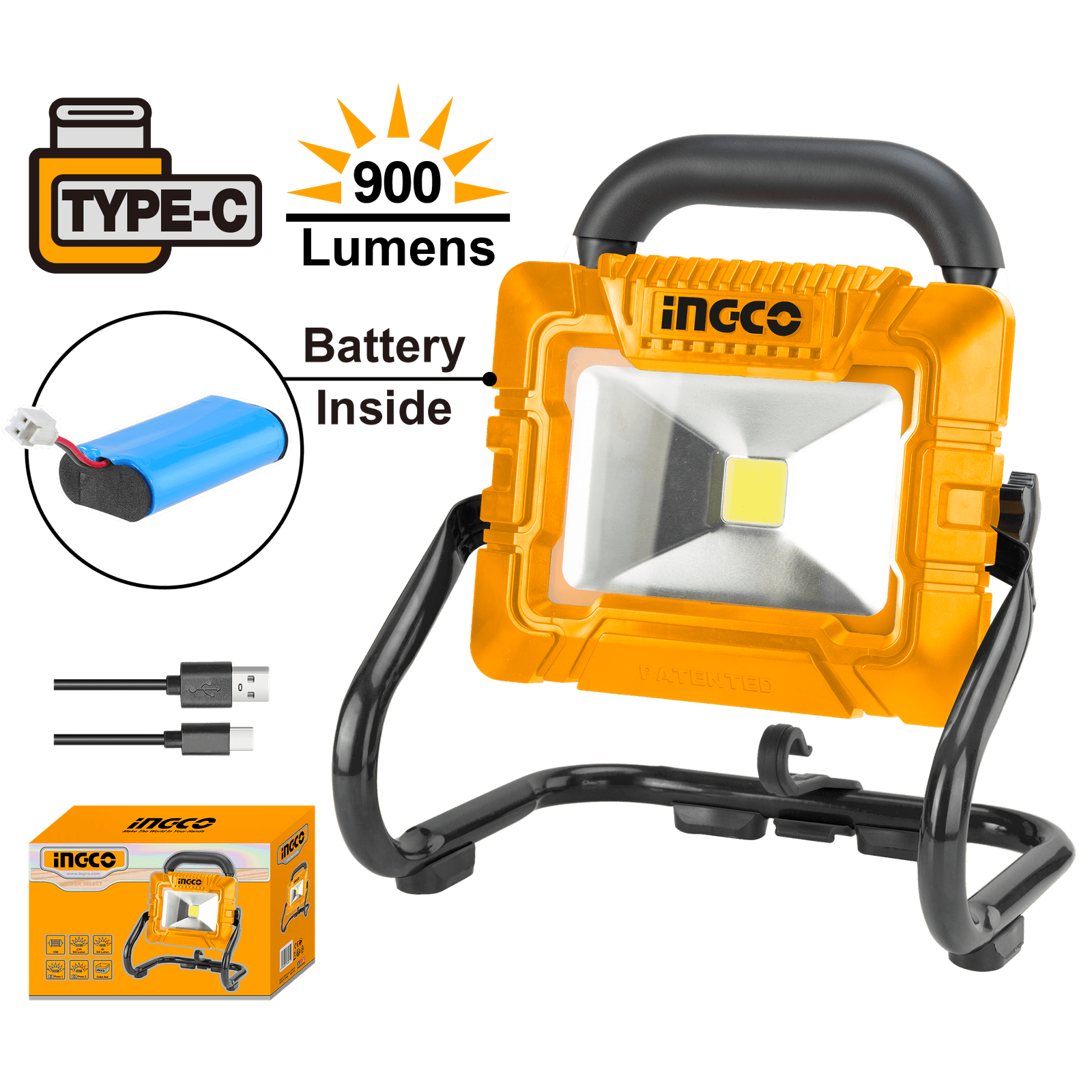 Ingco Lithium-Ion Work Lamp 3.7V HRLF4415