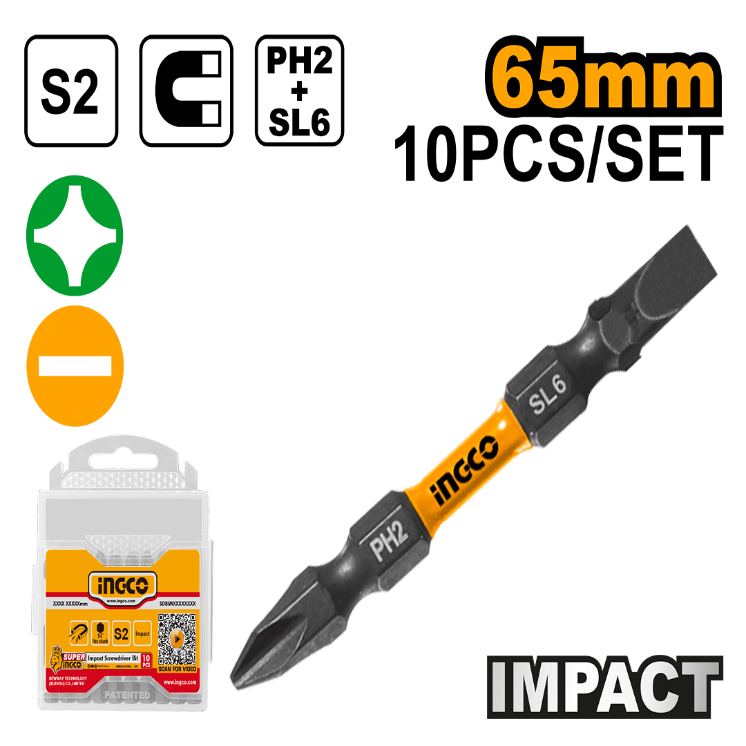 Ingco Impact screwdriver bits SDBIM21HL133