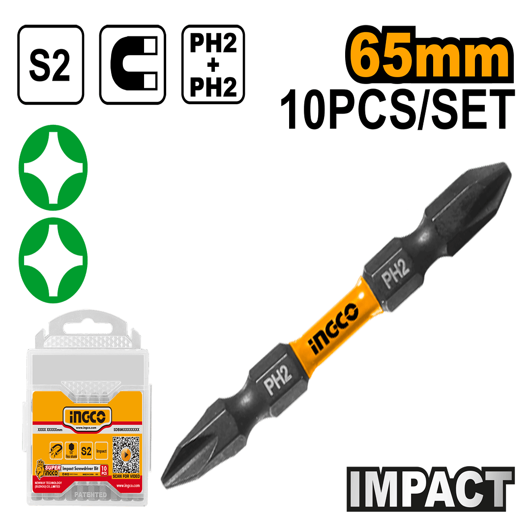 SDBIM21PH233.png Ingco Impact screwdriver bits SDBIM21PH233 - Image 1