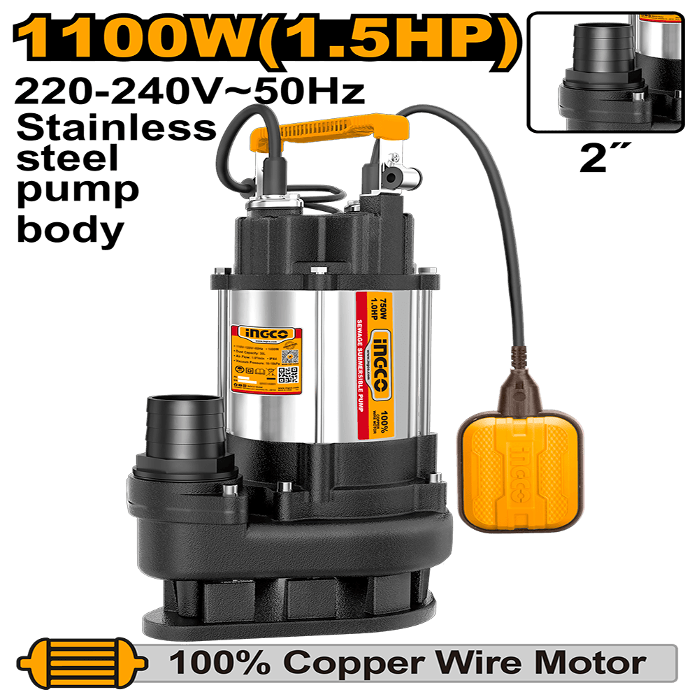 Ingco Sewage submersible pump SPDS11008