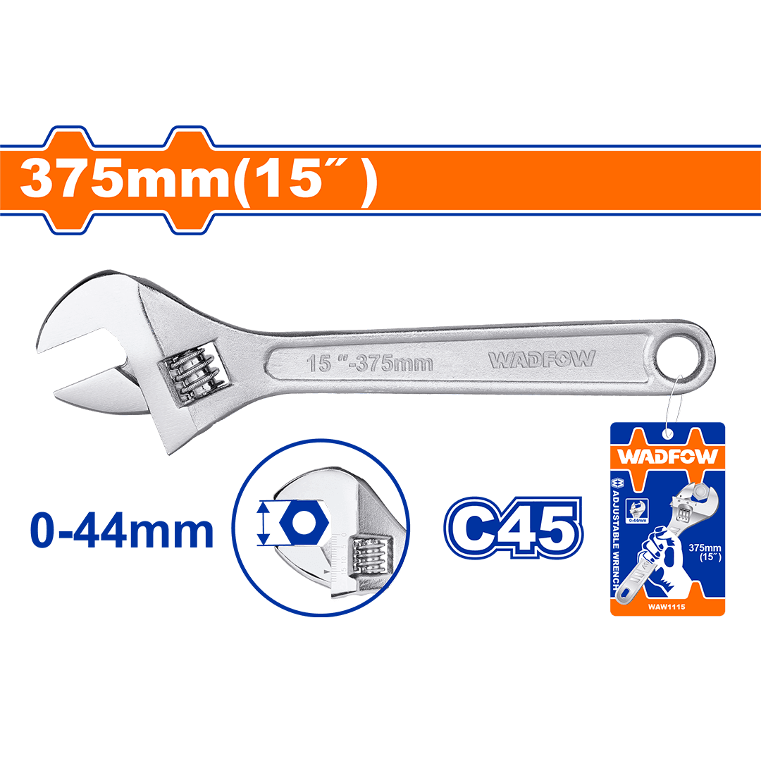 Wadfow Adjustable wrench WAW1115