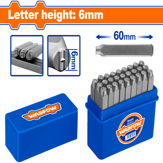 Wadfow 27 Pcs Letter punch set WCC9276