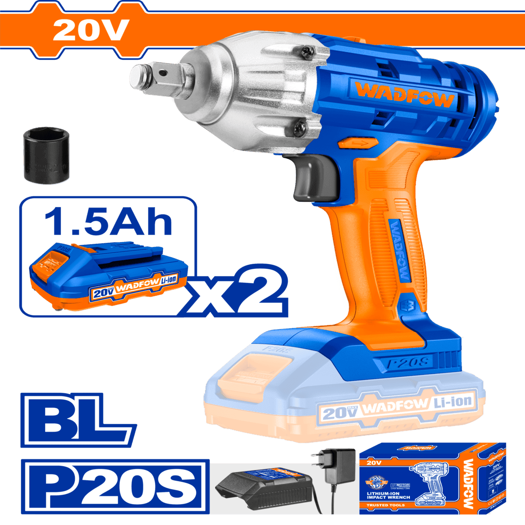 Wadfow Lithium-ion impact wrench Voltage:20V Drive:1/2" WCD1512