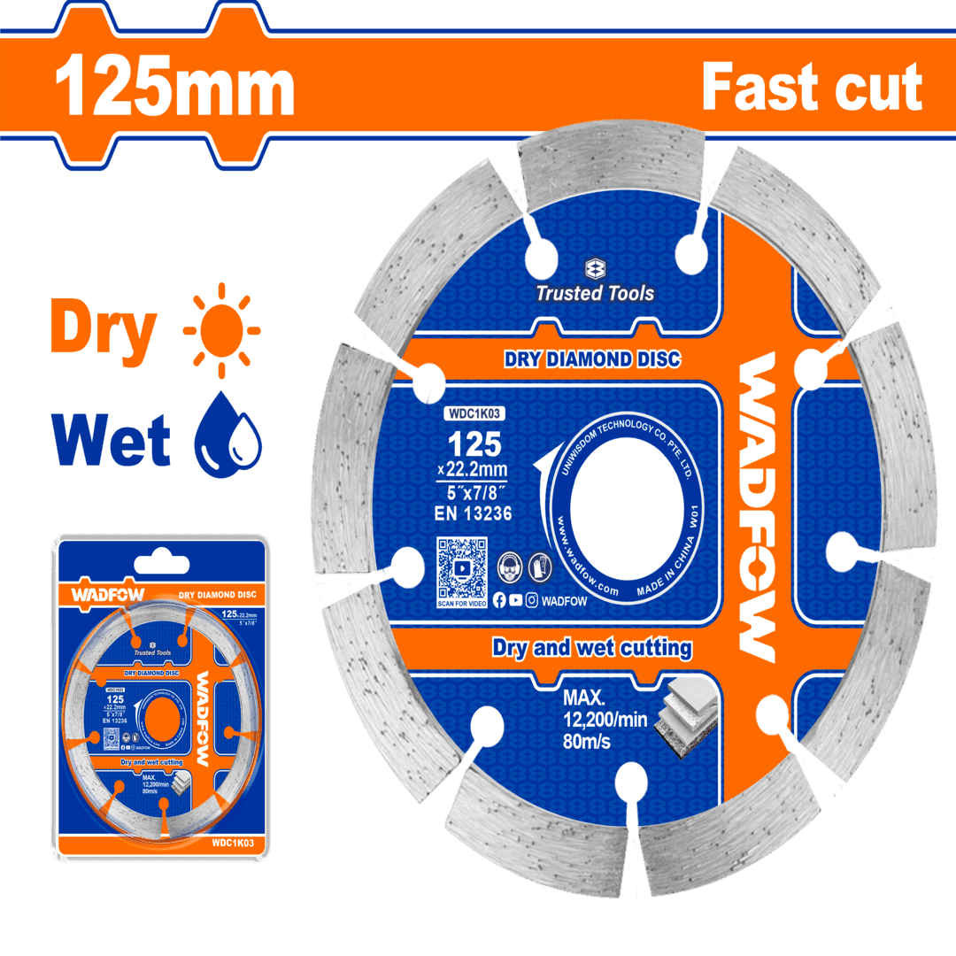 Wadfow Dry diamond disc125(5" ") X22.2mm WDC1K03