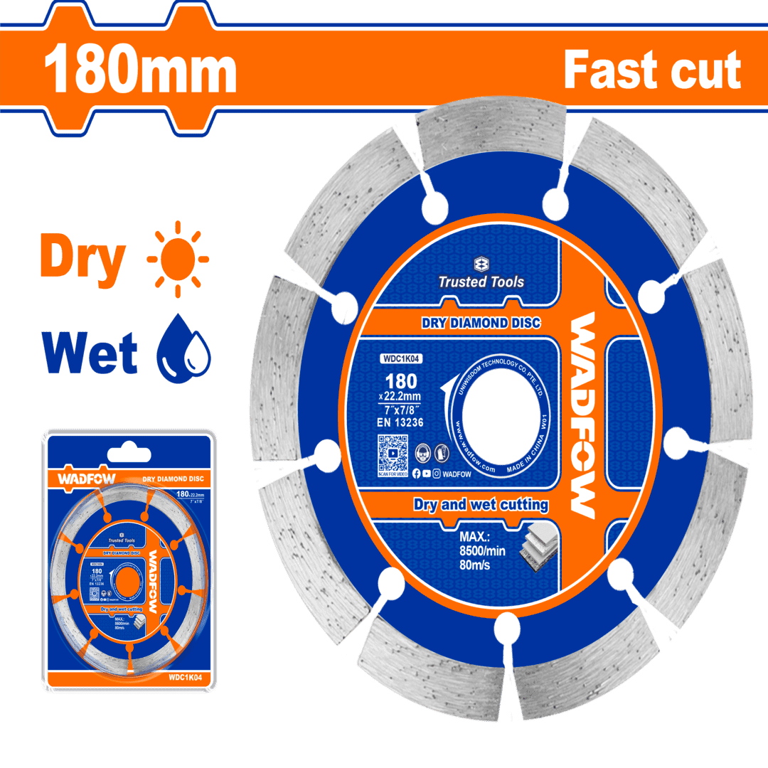 Wadfow Dry diamond disc180(7" ") X22.2mm WDC1K04