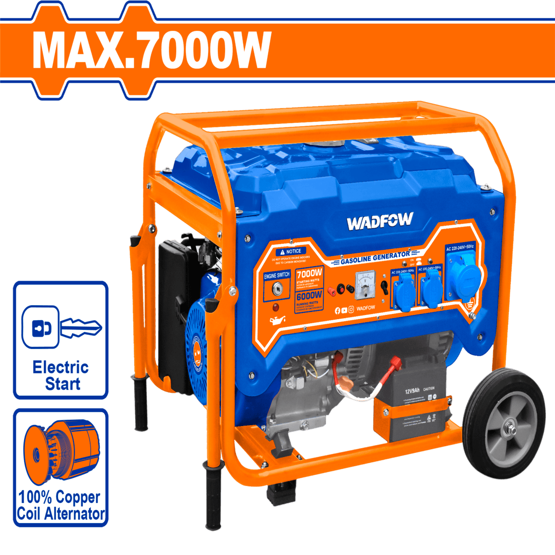 Wadfow Gasoline generator Max.output: 7.0kW WGEAA09