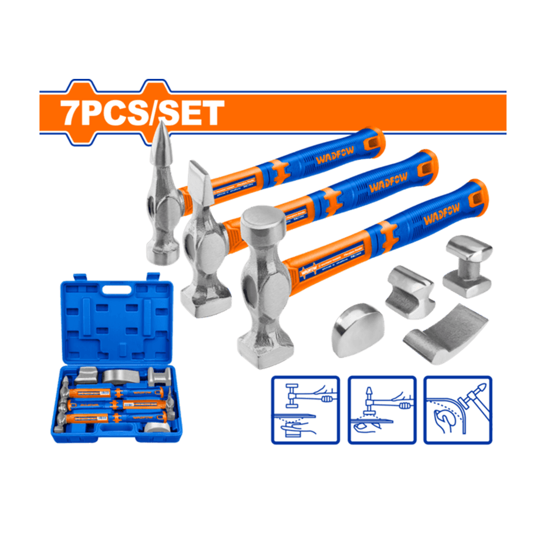 Wadfow 7 Pcs Body And Fender Hammer Set WHZ1D07