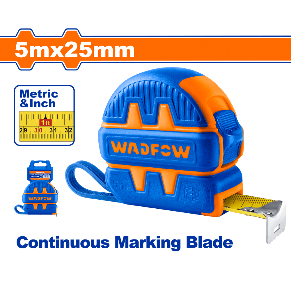 Wadfow Steel Measuring Tape Size:5mx25mm WMT1230
