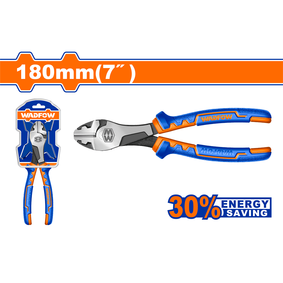Wadfow High leverage heavy-duty diagonal cutting pliers WPL7717