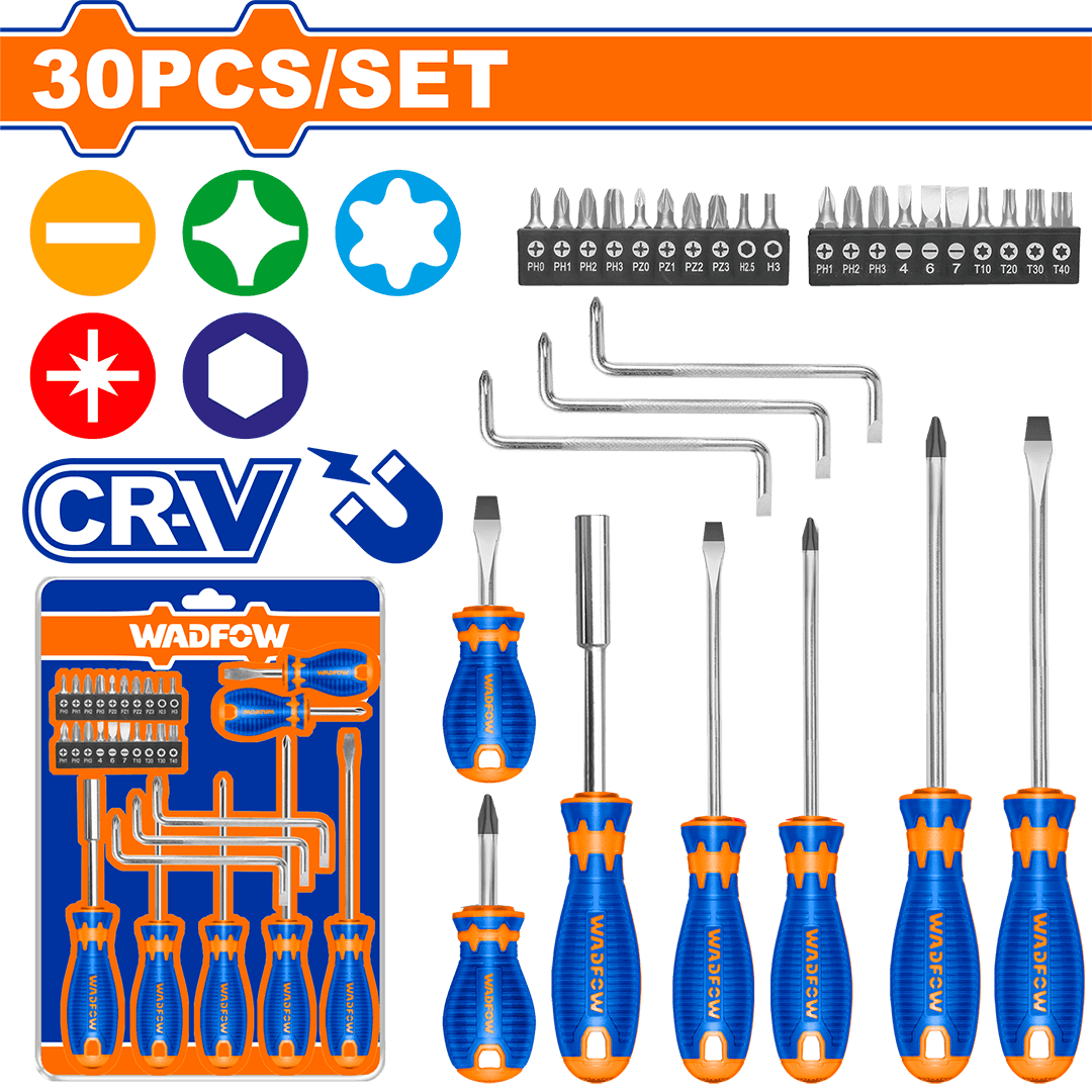 Wadfow 30 Pcs screwdriver set WSS1430