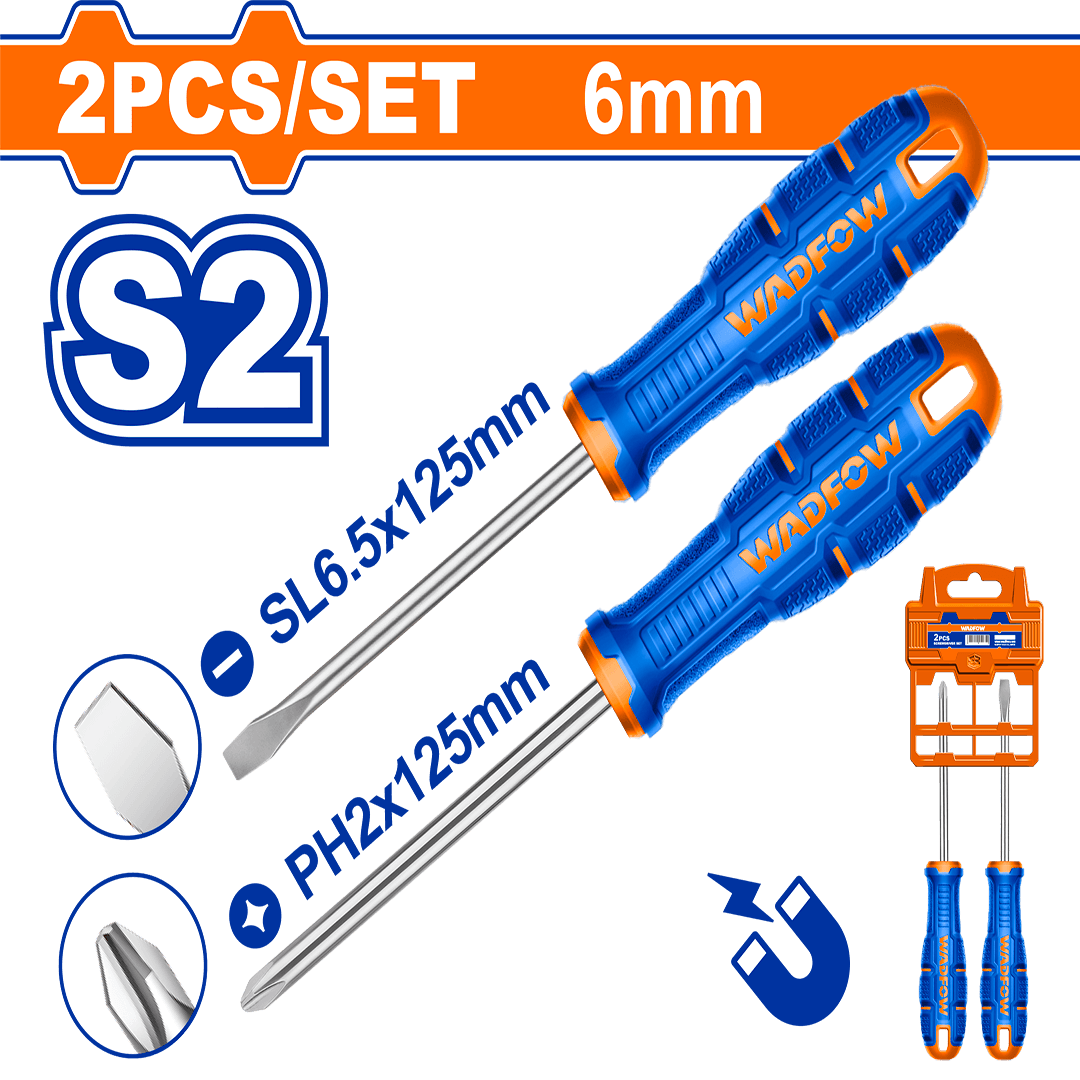 Wadfow 2 Pcs screwdriver set WSSA402