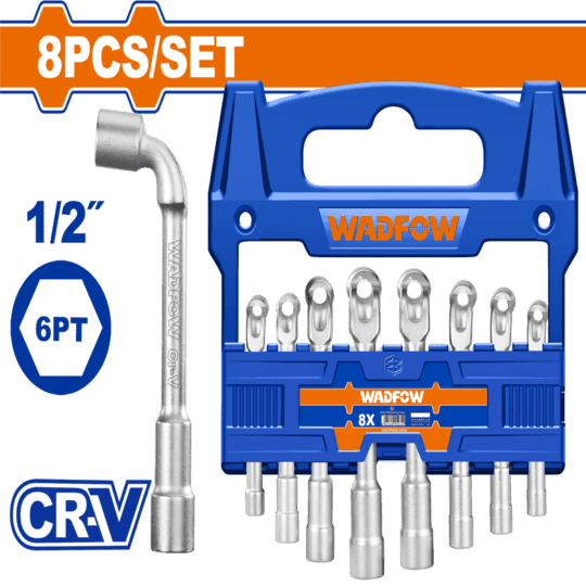 Wadfow L-angled socket wrench set WTH4208