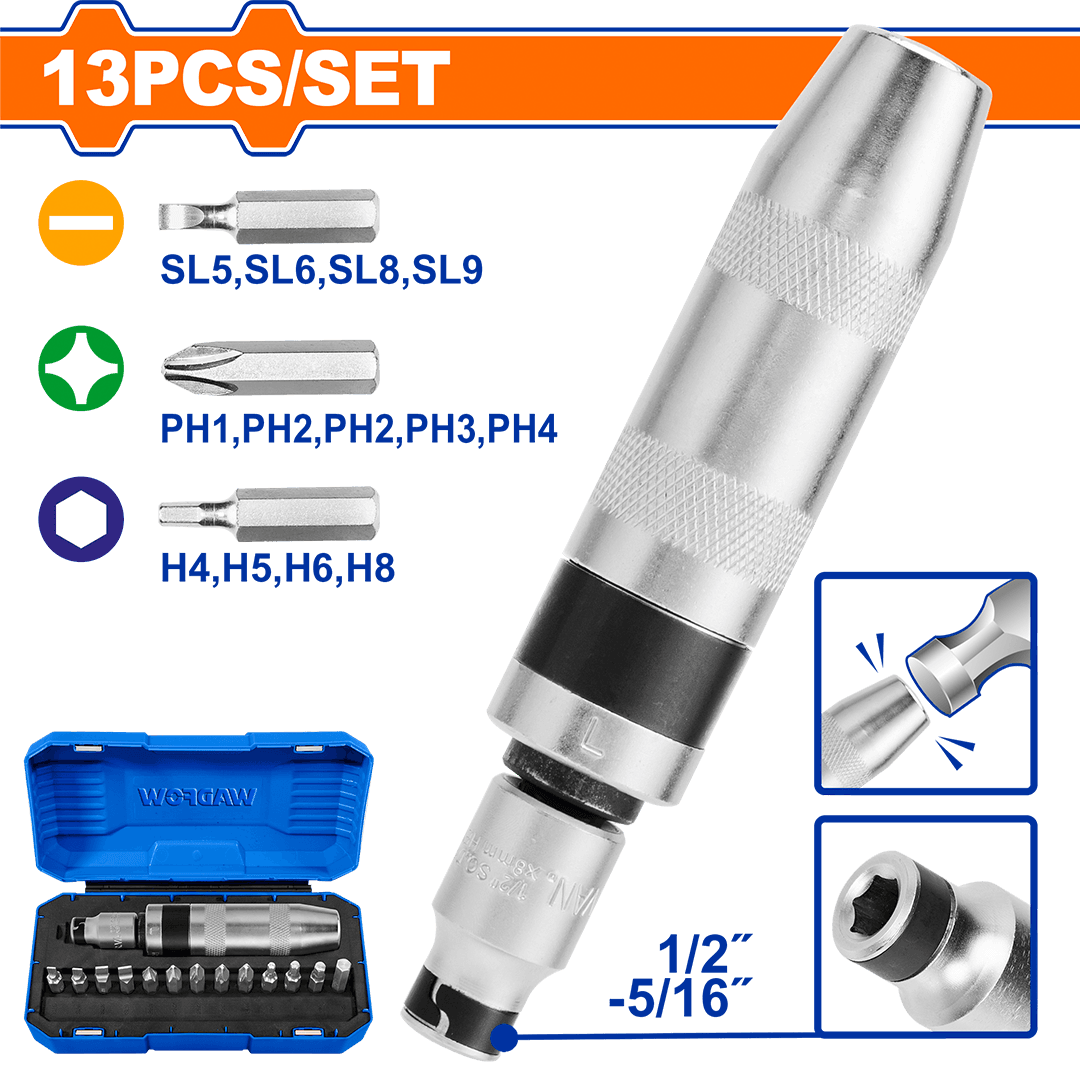 Wadfow 13 Pcs impact driver set WYM1B13