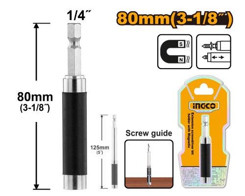 Ingco Extension screwdriver bit holder with Magnetic ABH30801