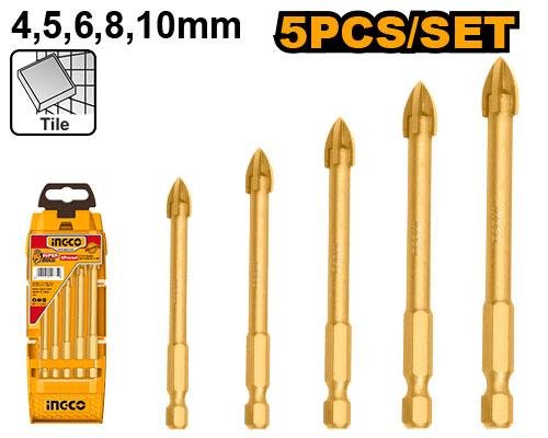 Ingco 5 Pcs Glass drill bits AKD7058