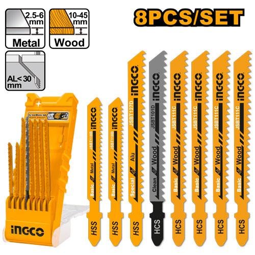 Ingco 8 Pcs jig saw blades set AKD8088