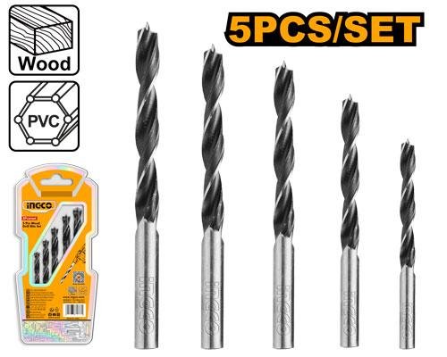 Ingco 5 Pcs wood drill bits set AKDB5055