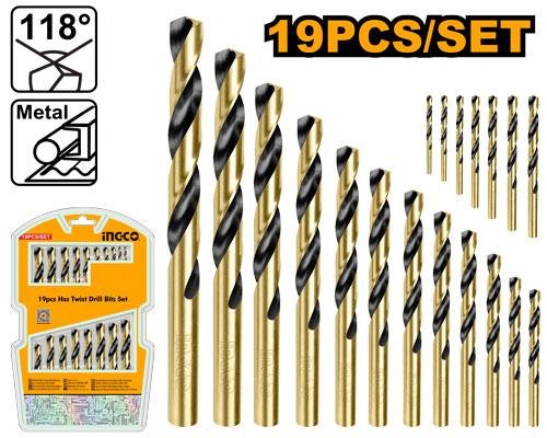 Ingco 19Pcs HSS twist drill bits set AKDB9190