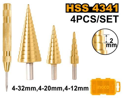 Ingco Step drill bit set AKSDS2041