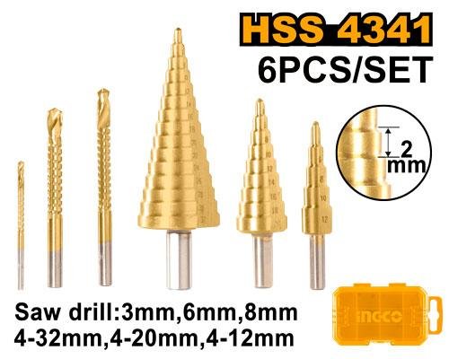 Ingco Step drill bit set AKSDS2061