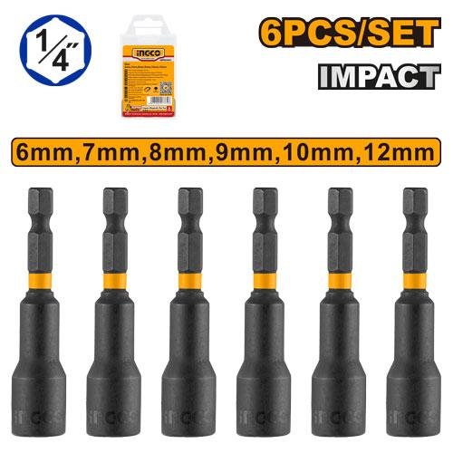 Ingco 6 Pcs impact magnetic nut set AMN65061