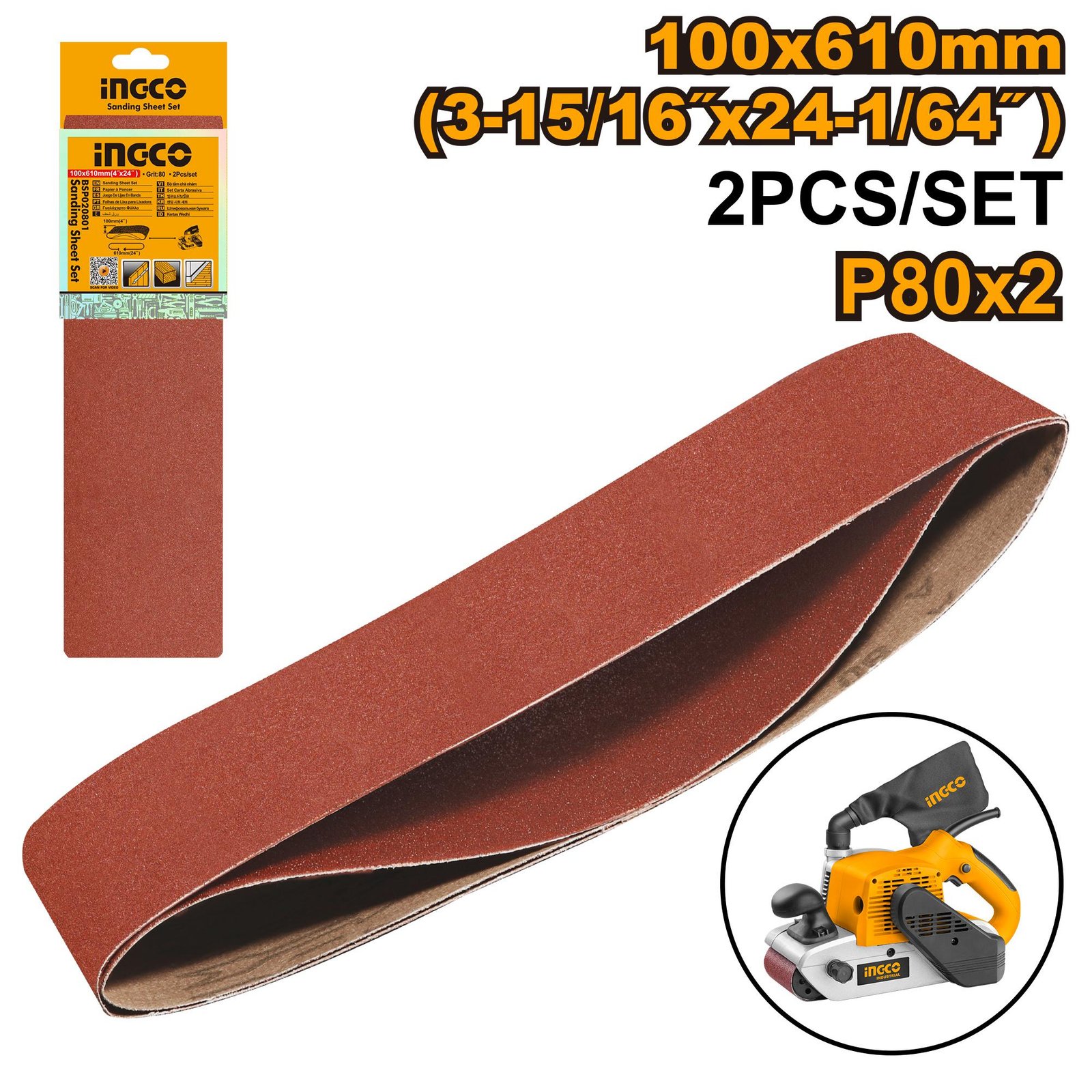 Ingco Sanding sheet set BSP020801