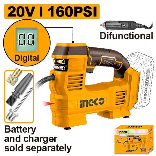 Ingco Cordless auto air compressor CACLI2012
