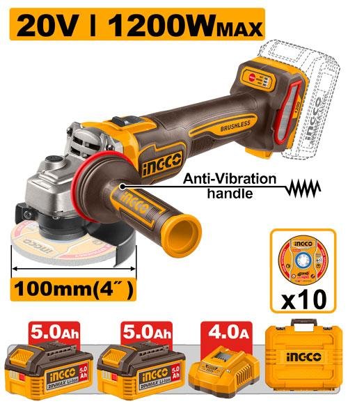 Ingco Cordless angle grinder CAGLI2120232