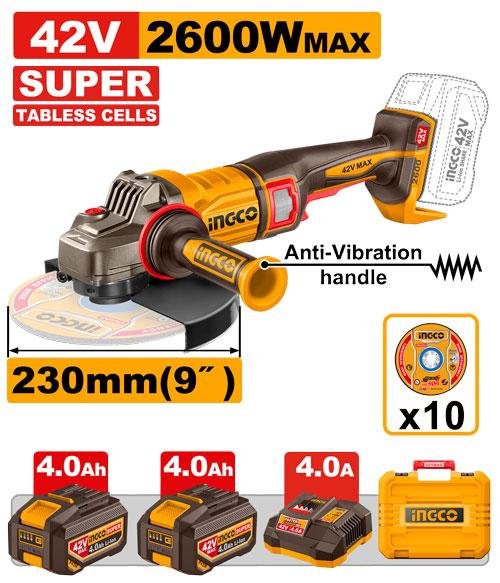Ingco Cordless angle grinder CAGLI4260182