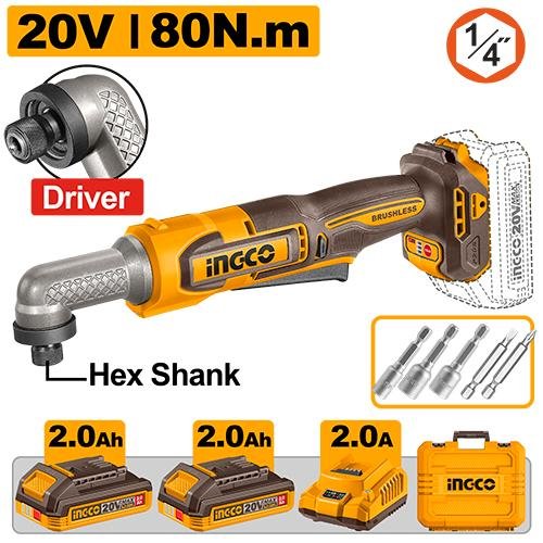 Ingco Cordless angle impact driver CAIRLI208