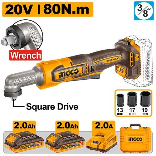 Ingco Cordless angle impact wrench CAIWLI208