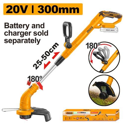 Ingco Cordless grass trimmer CGTLI20018