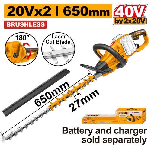 Ingco Cordless hedge trimmer CHTLI40028