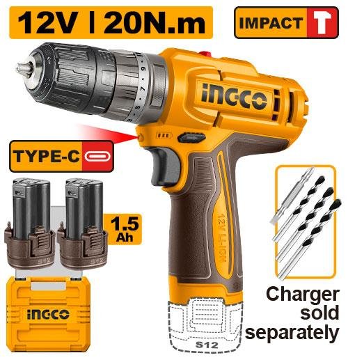 Ingco Cordless impact drill CIDLI12206