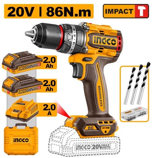 Ingco Brushless Cordless Impact Drill CIDLI208687