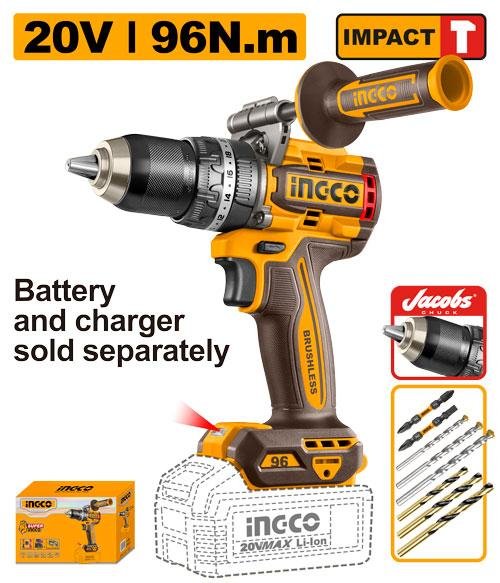 Ingco Brushless cordless impact drill CIDLI209687