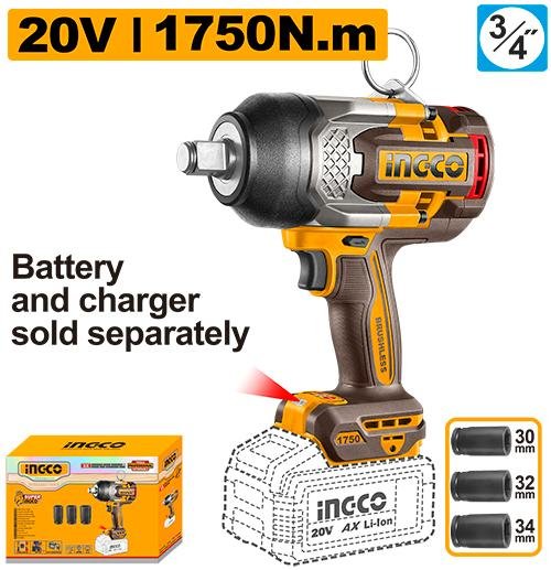 Ingco Cordless impact wrench CIWLI201751
