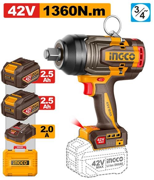 Ingco Cordless impact wrench CIWLI421362