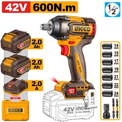 Ingco Cordless impact wrench CIWLI42602