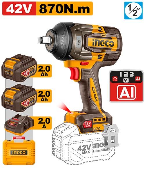 Ingco Cordless impact wrench CIWLI42862