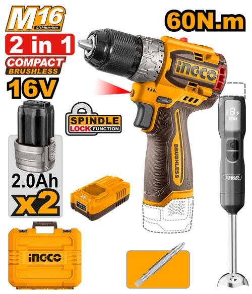 Ingco Cordless 2 pcs combo kit CKLI1628