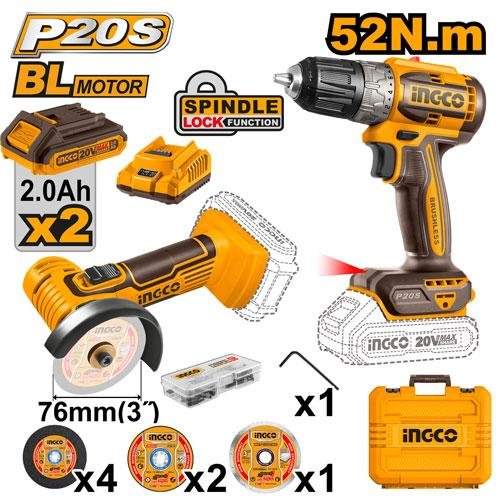 Ingco Cordless 2 pcs combo kit CKLI20278
